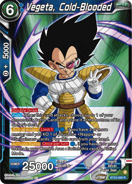 Vegeta, Cold-Blooded - BT23-059 (Normal) Near Mint_Normal
