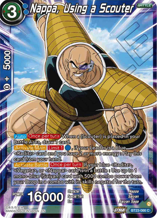 Nappa, Using a Scouter - BT23-066 (Normal) Near Mint_Normal