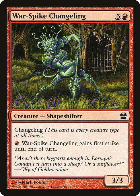 War-Spike Changeling - 139 (Normal) Near Mint_Non-Foil
