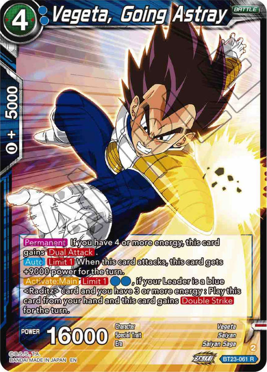 Vegeta, Going Astray - BT23-061 (Foil) Near Mint_Foil