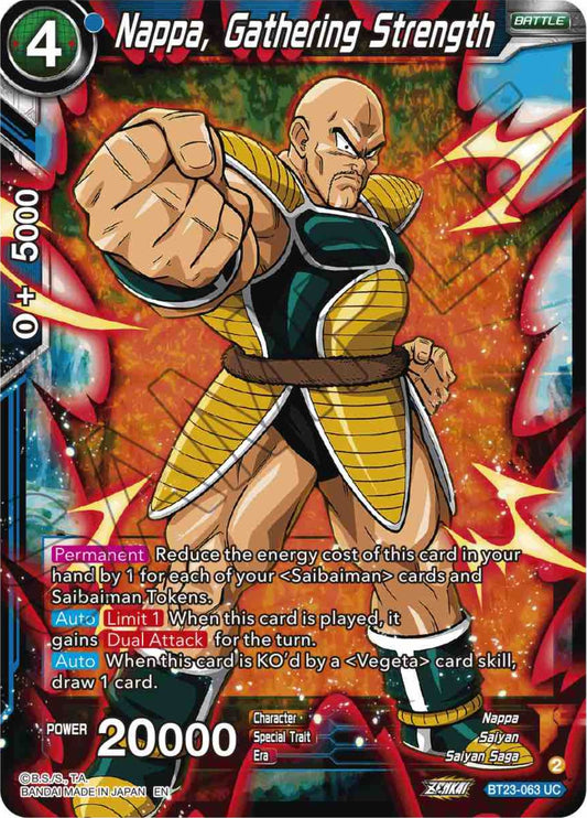 Nappa, Gathering Strength - BT23-063 (Normal) Near Mint_Normal