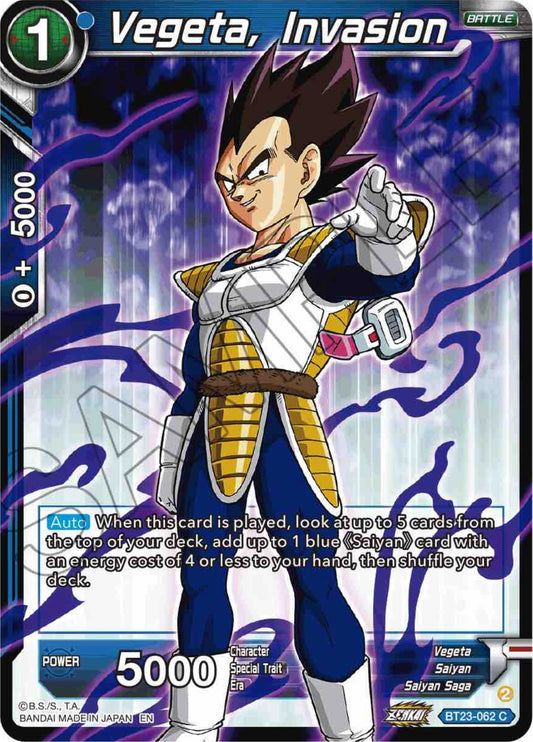 Vegeta, Invasion - BT23-062 (Foil) Near Mint_Foil