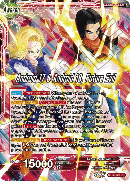 Android 17 & Android 18 // Android 17 & Android 18, Future Evil - BT23-002 (Normal) Near Mint_Normal