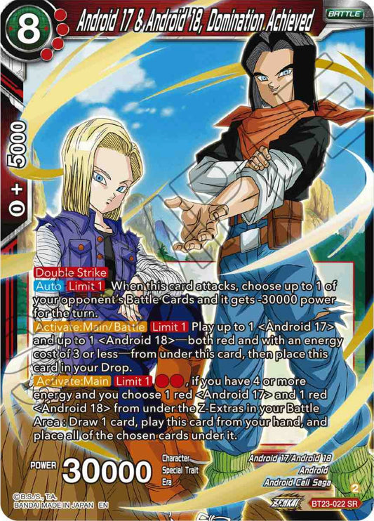 Android 17 & Android 18, Domination Achieved - BT23-022 (Foil) Near Mint_Foil