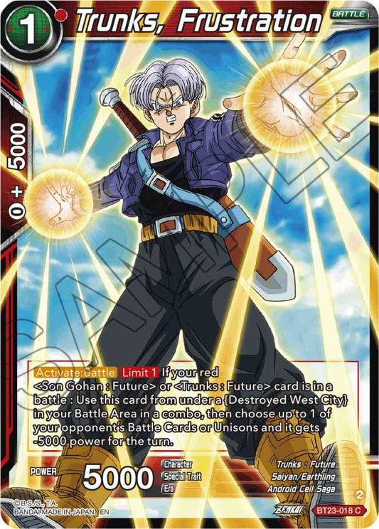 Trunks, Frustration - BT23-018 (Foil) Near Mint_Foil