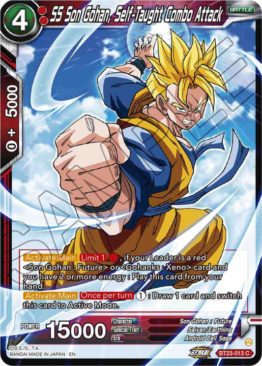 SS Son Gohan, Self-Taught Combo Attack - BT23-013 (Normal) Near Mint_Normal