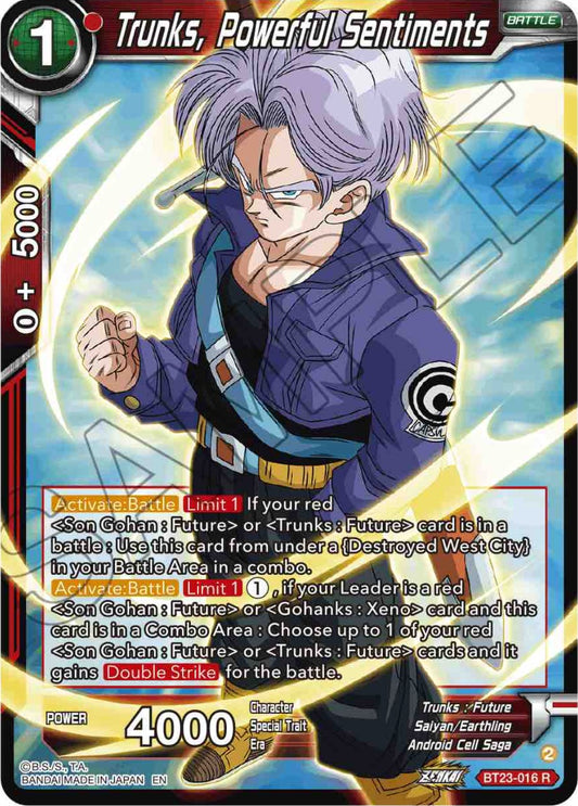 Trunks, Powerful Sentiments - BT23-016 (Normal) Near Mint_Normal