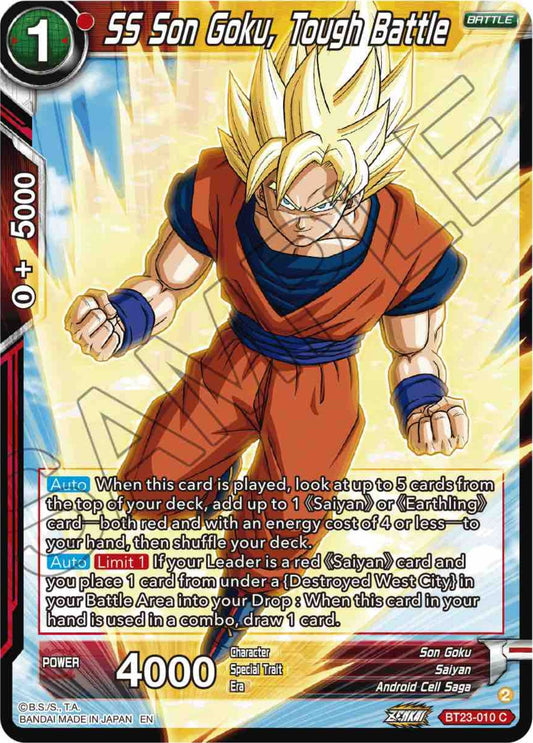SS Son Goku, Tough Battle - BT23-010 (Normal) Near Mint_Normal