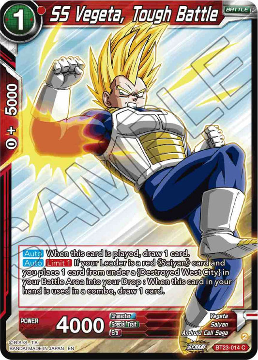 SS Vegeta, Tough Battle - BT23-014 (Normal) Near Mint_Normal