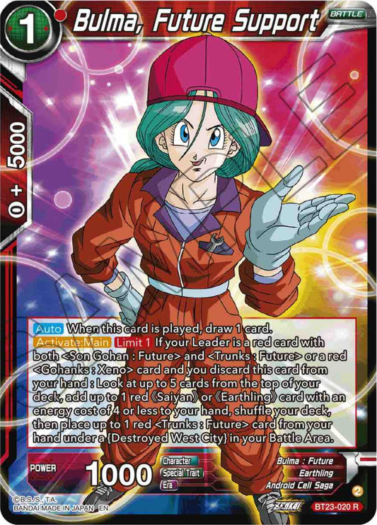 Bulma, Future Support - BT23-020 (Normal) Near Mint_Normal