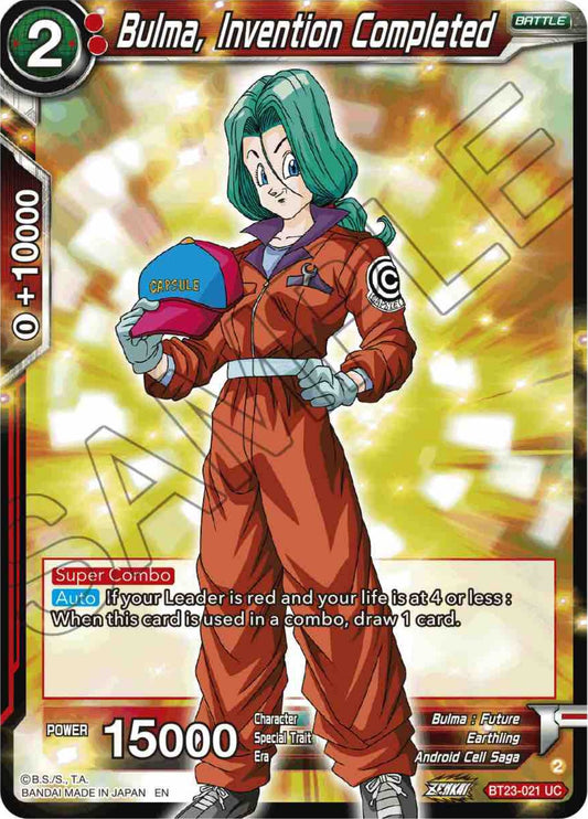 Bulma, Invention Completed - BT23-021 (Normal) Near Mint_Normal