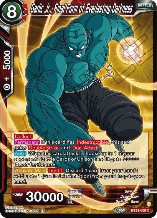 Garlic Jr., Final Form of Everlasting Darkness - BT23-008 (Normal) Near Mint_Normal