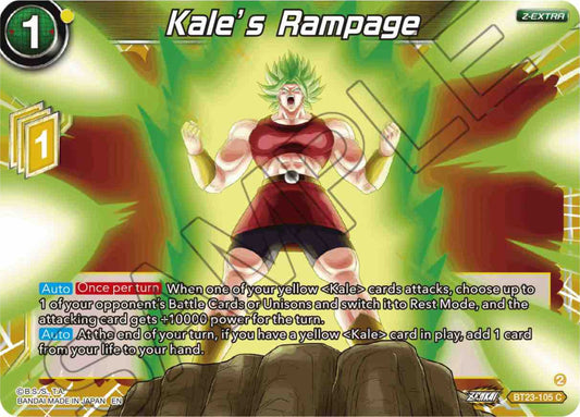 Kale's Rampage - BT23-105 (Normal) Near Mint_Normal