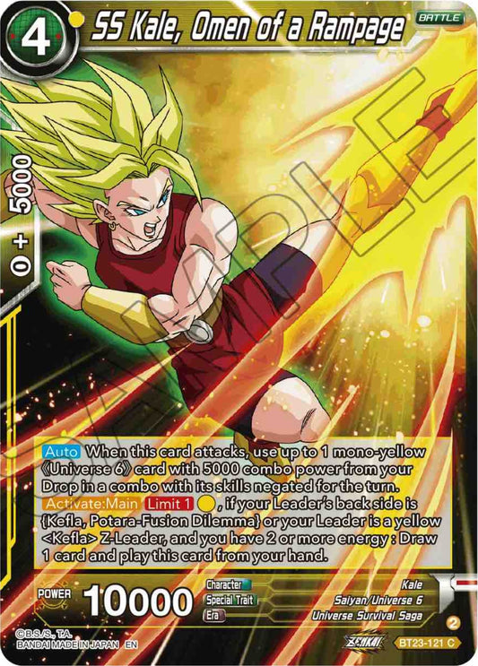 SS Kale, Omen of a Rampage - BT23-121 (Normal) Near Mint_Normal