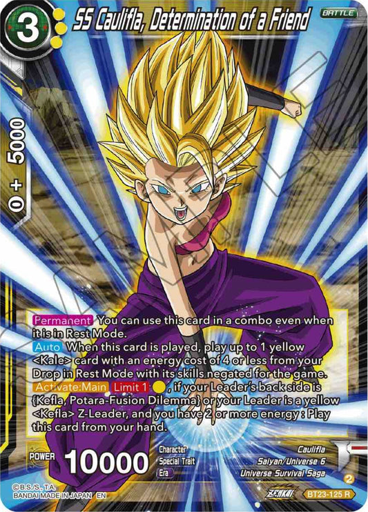 SS Caulifla, Determination of a Friend - BT23-125 (Normal) Near Mint_Normal