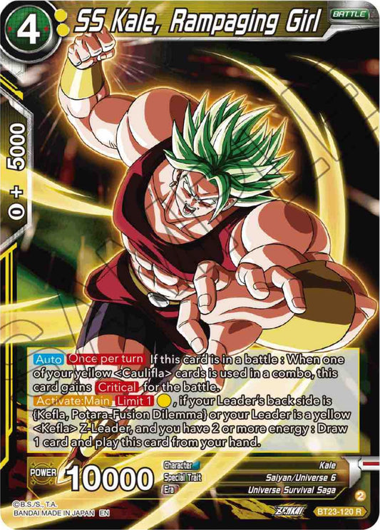 SS Kale, Rampaging Girl - BT23-120 (Normal) Near Mint_Normal