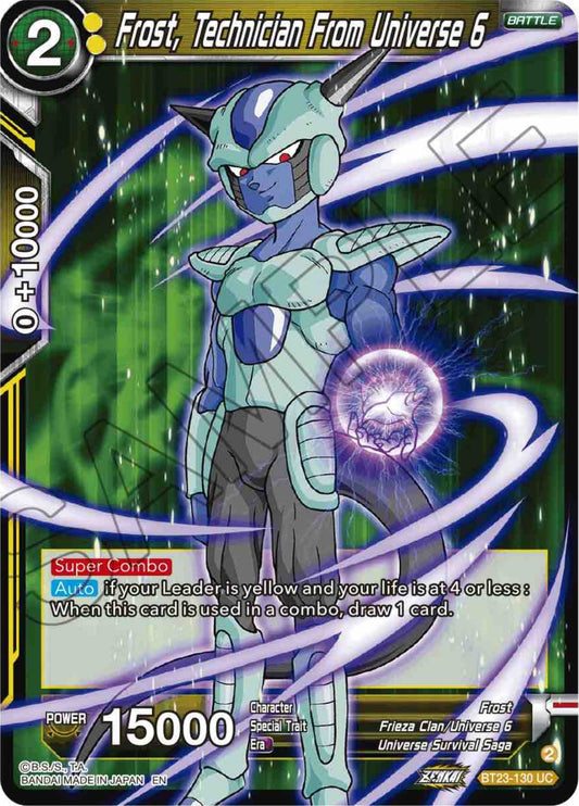 Frost, Technician From Universe 6 - BT23-130 (Normal) Near Mint_Normal