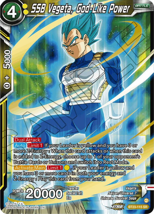 SSB Vegeta, God-Like Power - BT23-115 (Foil) Near Mint_Foil