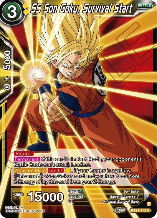 SS Son Goku, Survival Start - BT23-113 (Foil) Near Mint_Foil