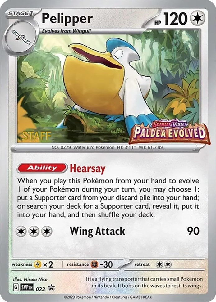 Pelipper - 022 (Prerelease) [Staff] - 22 (Holo)