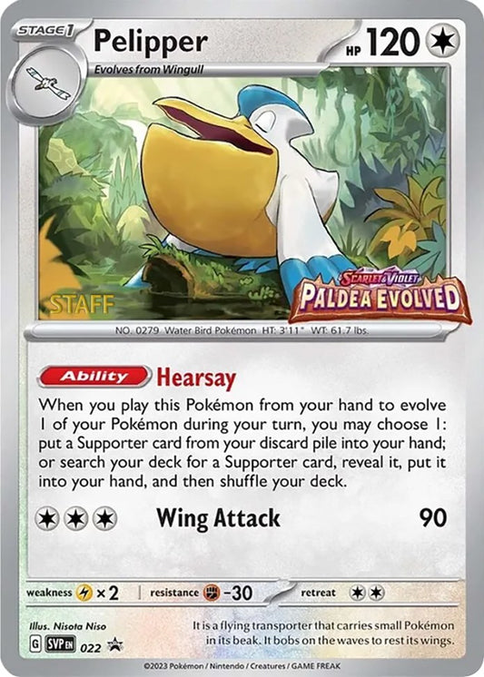 Pelipper - 022 (Prerelease) [Staff] - 22 (Holo)