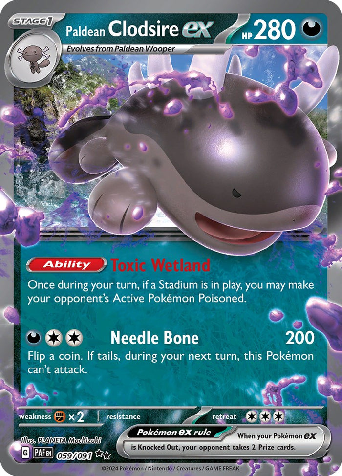 Paldean Clodsire ex - 059/091 (Holo)
