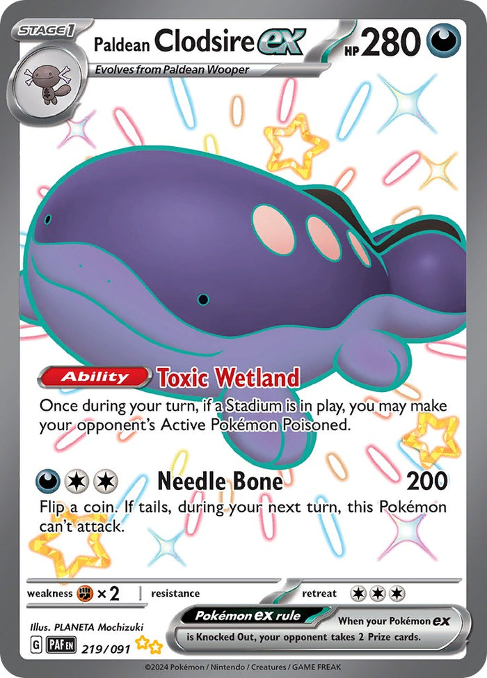 Paldean Clodsire ex - 219/091 - 219/091 (Holo)