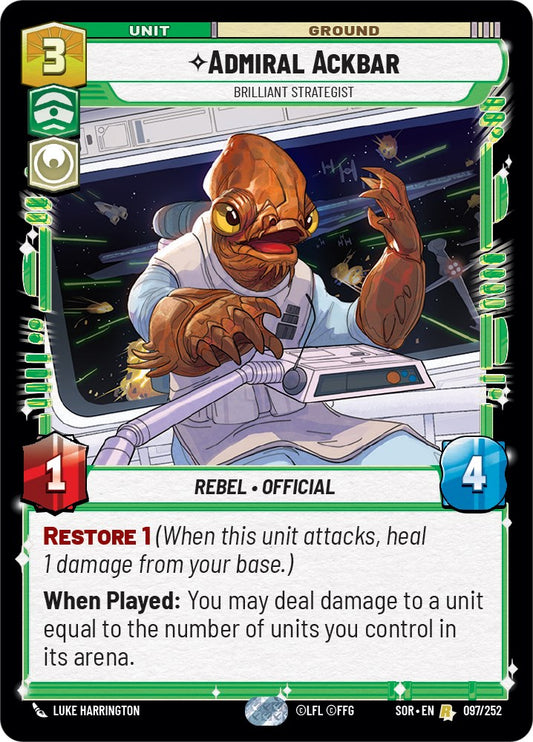 Admiral Ackbar - Brilliant Strategist - 097/252 (Normal) Near Mint_Normal