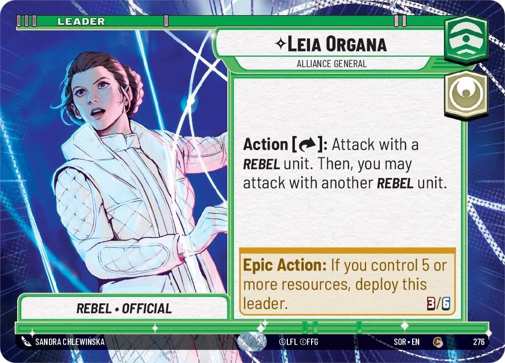 Leia Organa - Alliance General (Hyperspace) - 276 (Normal) Near Mint_Normal