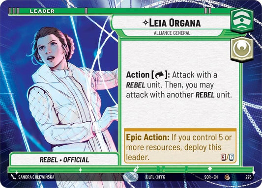 Leia Organa - Alliance General (Hyperspace) - 276 (Normal) Near Mint_Normal