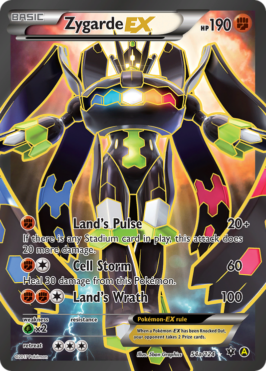 Zygarde EX - 54a/124 (Foil) Near Mint_Foil