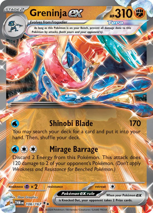 Greninja ex - 106/167 - 106/167 (Holo)