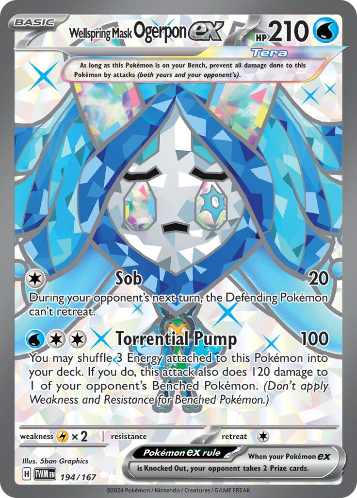 Wellspring Mask Ogerpon ex - 194/167 (Holo)