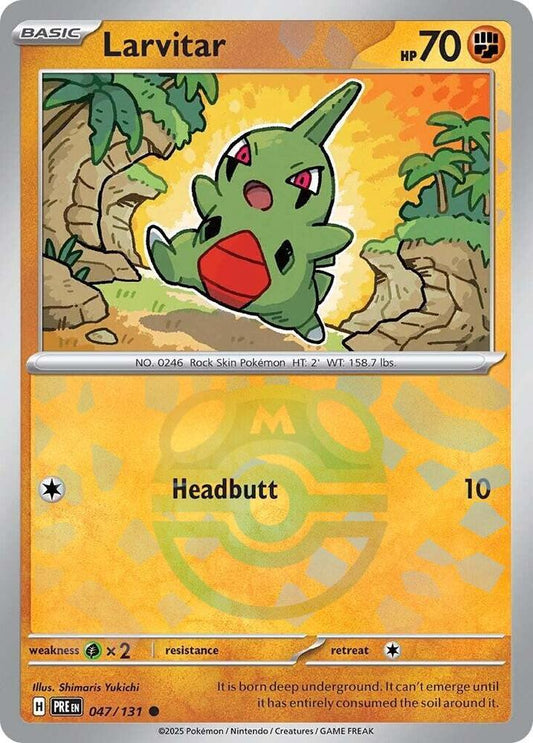 Larvitar (Master Ball Pattern) - 047/131 (Foil)