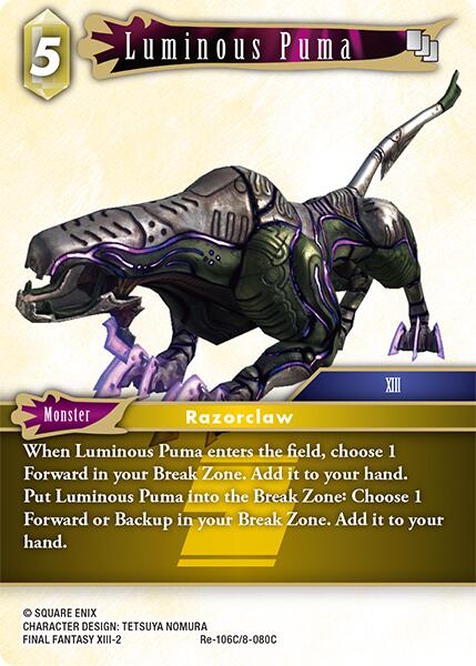 Luminous Puma - Re-106C/8-080C (Normal) Near Mint_Non-Foil