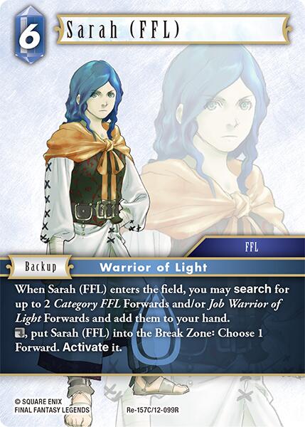Sarah (FFL) - Re-157C/12-099R (Normal) Near Mint_Non-Foil