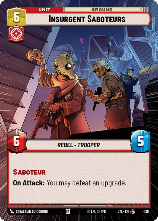 Insurgent Saboteurs (Hyperspace) - 430 Near Mint_Non-Foil