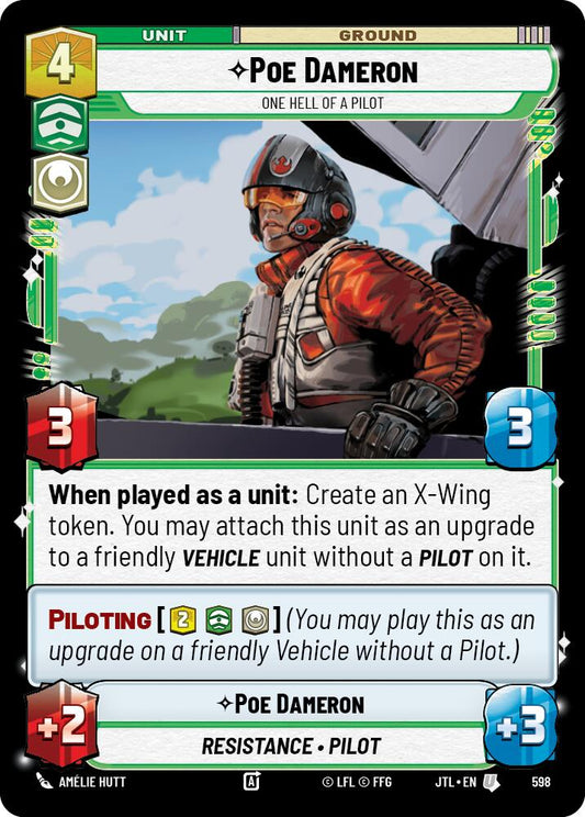 Poe Dameron - One Hell of a Pilot - 598 (Foil) Near Mint_Foil