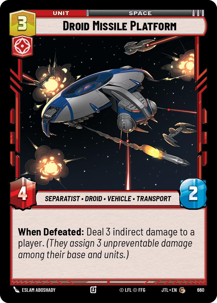 Droid Missile Platform - 660 (Foil) Near Mint_Foil