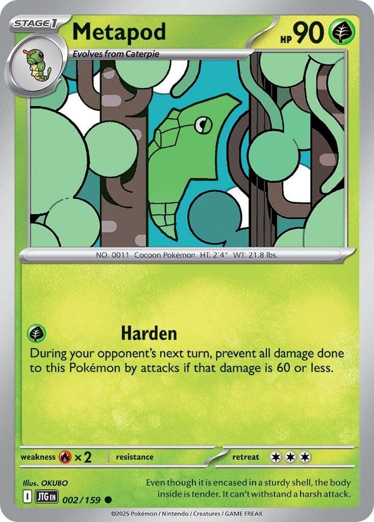 Metapod - 002 (Reverse Holofoil) Near Mint_Foil