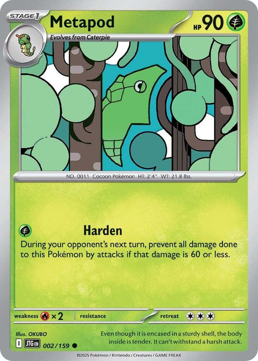 Metapod - 002 (Reverse Holofoil) Near Mint_Foil