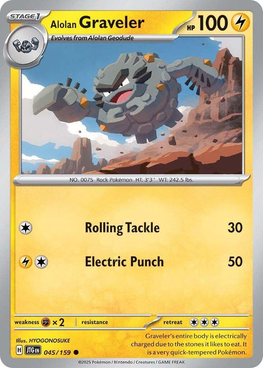 Alolan Graveler - 045 (Reverse Holofoil) Near Mint_Foil