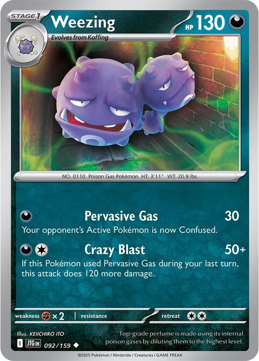 Weezing - 092 (Reverse Holofoil) Near Mint_Foil