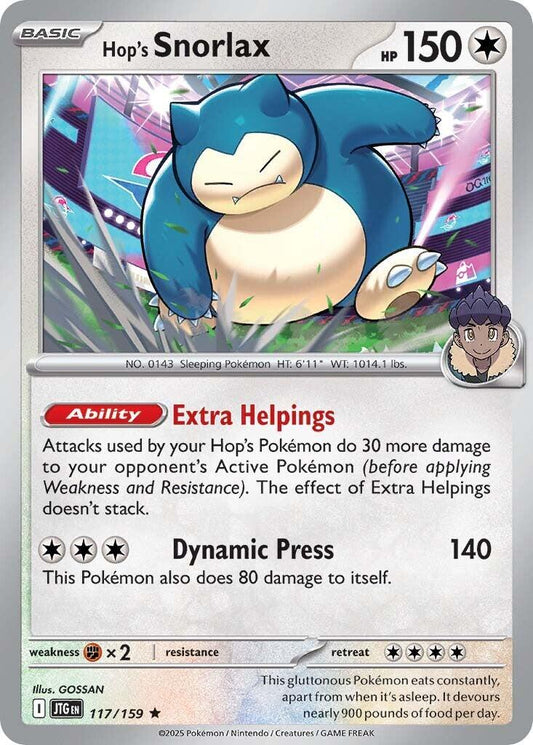 Hop's Snorlax - 117/159 (Holofoil) Near Mint_Holofoil