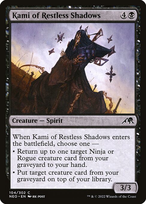Kami of Restless Shadows NEO #104 Non-Foil