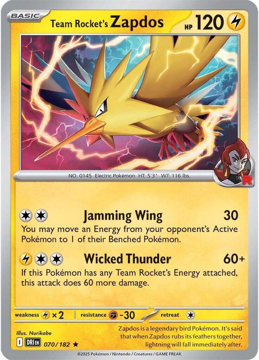 Team Rocket's Zapdos (Holofoil) Near Mint_Holofoil