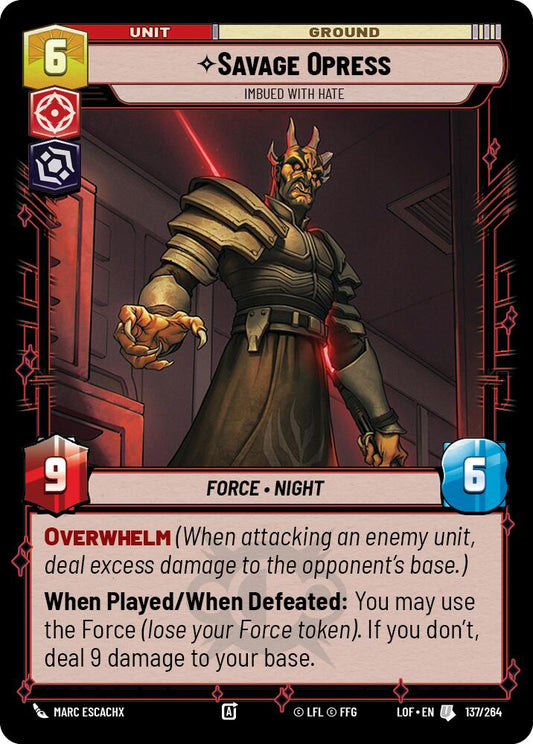Savage Opress - Imbued With Hate - 137/264 (Normal) Near Mint_Non-Foil