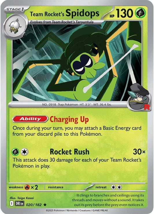 Team Rocket's Spidops - 020/182 (Holofoil) Near Mint_Holofoil