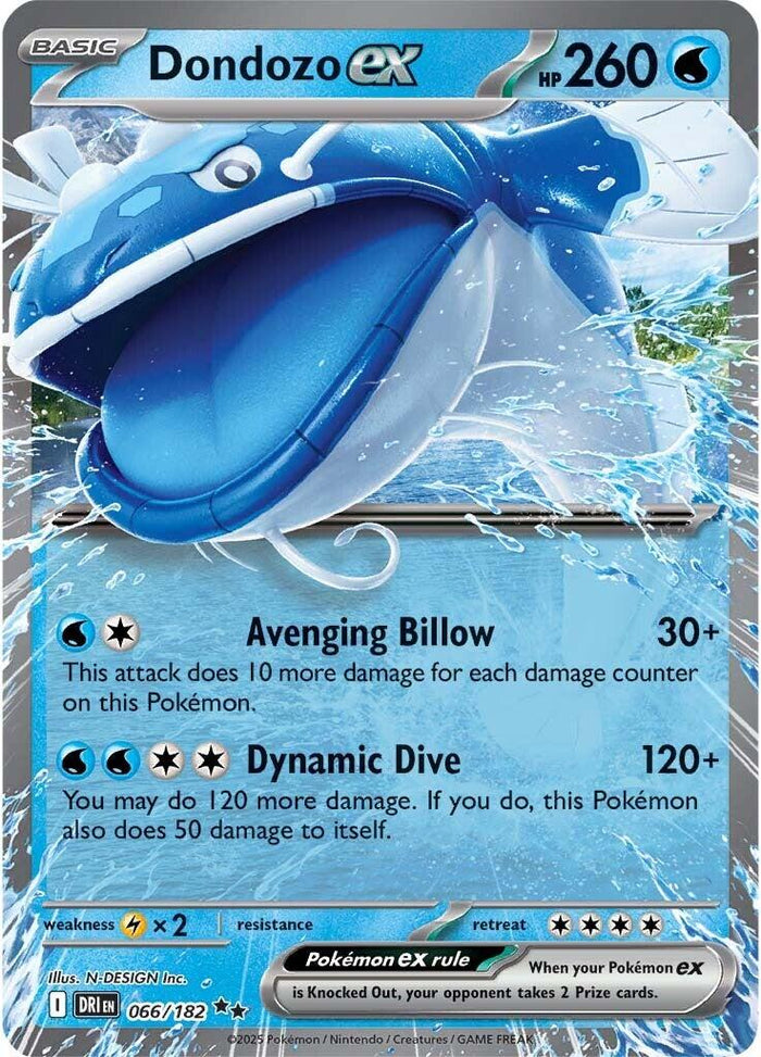 Dondozo ex - 066/182 - 066/182 (Holo)