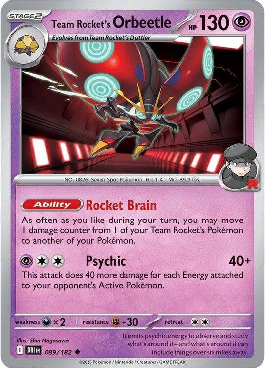 Team Rocket's Orbeetle - 089/182 (Normal) Near Mint_Normal